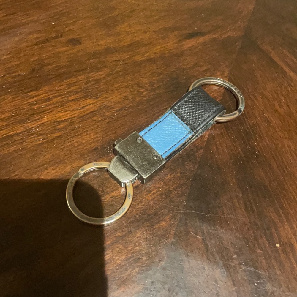 Weathered Look Burberry Colorblock Loop Keychain